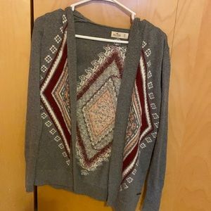 Gray Hollister Cardigan